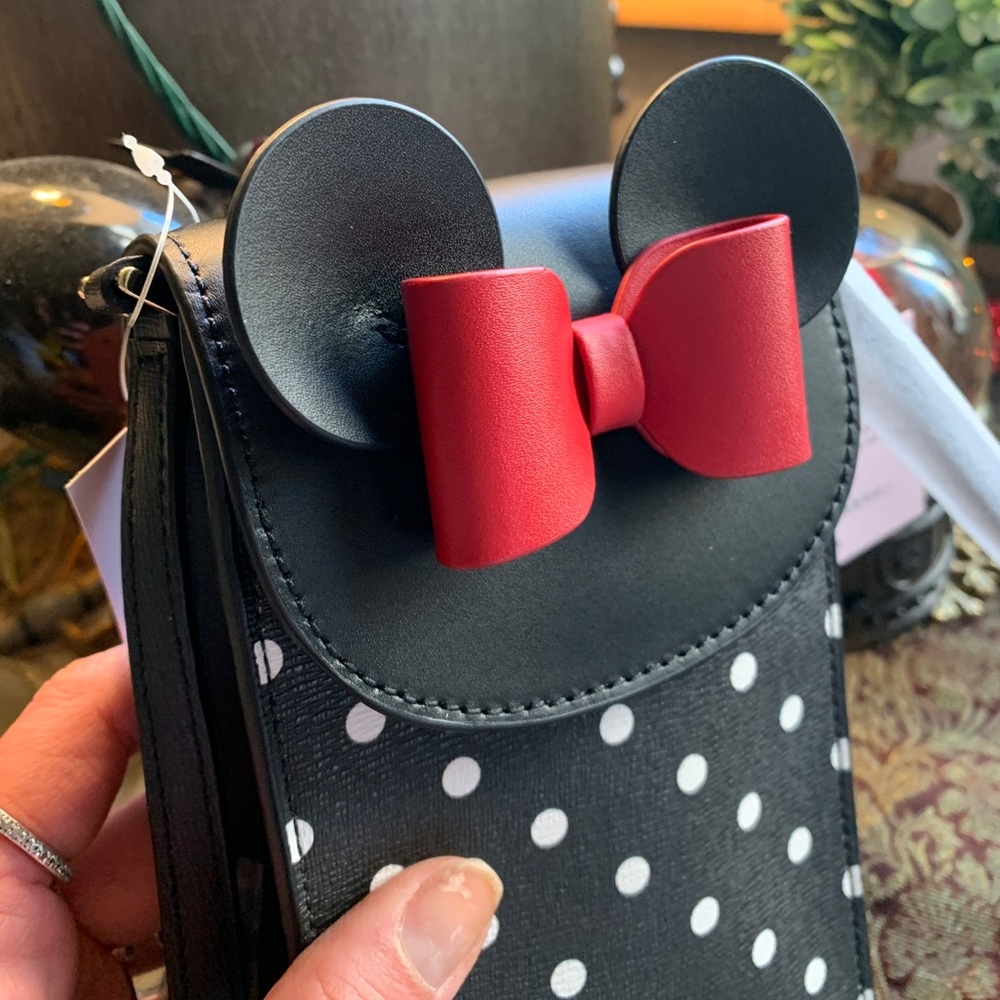 Authentic KATE SPADE Saffiano leather snap flap Minnie Bow crossbody - Picture 5 of 13